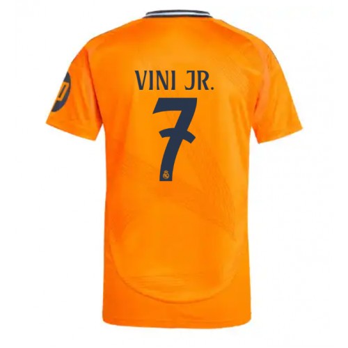 Fotbalové Dres Real Madrid Vinicius Junior #7 Venkovní 2024-25 Krátký Rukáv